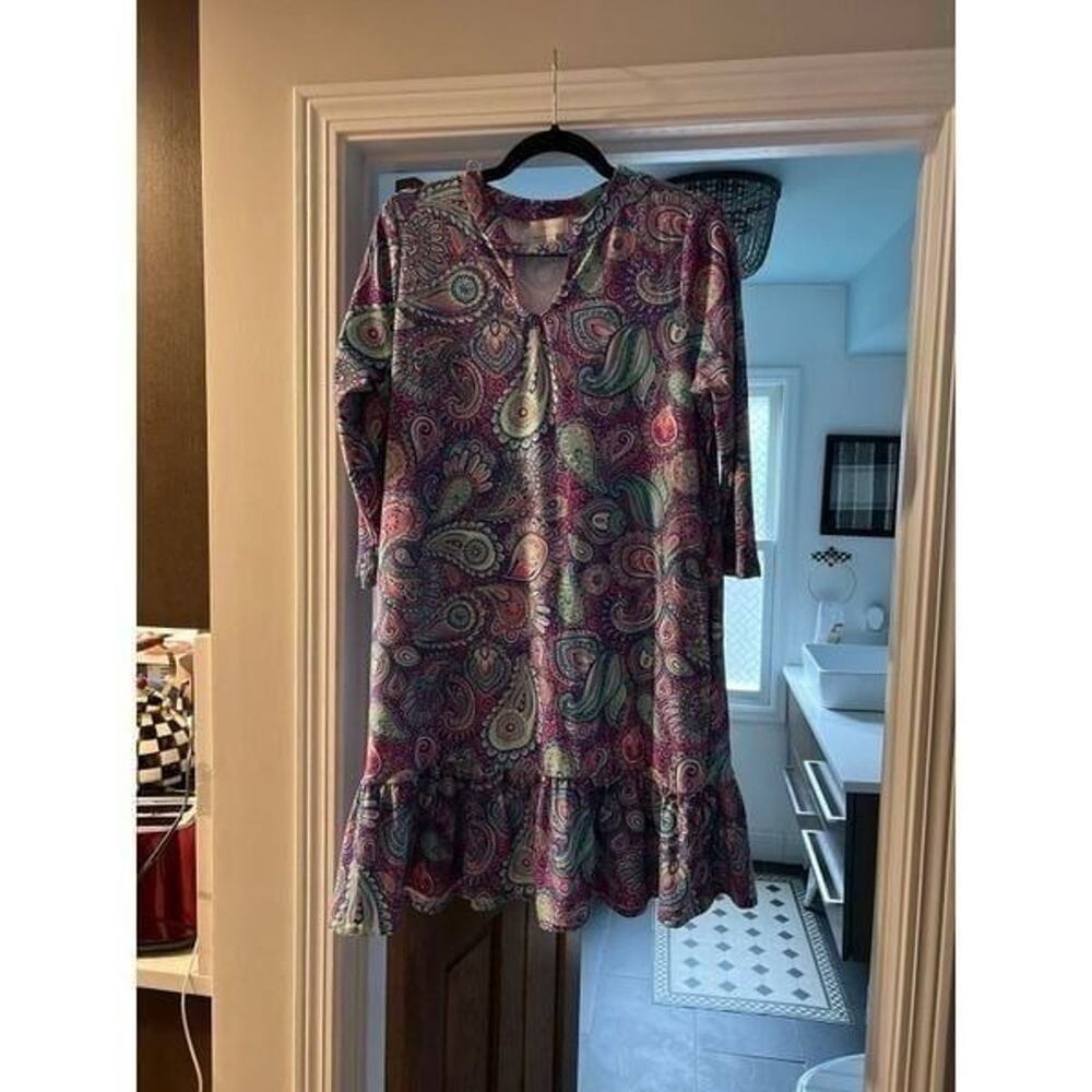 Simply Southern Paisley Dress medium new